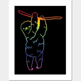 Funny sloth Sloth colorful tshirt Posters and Art